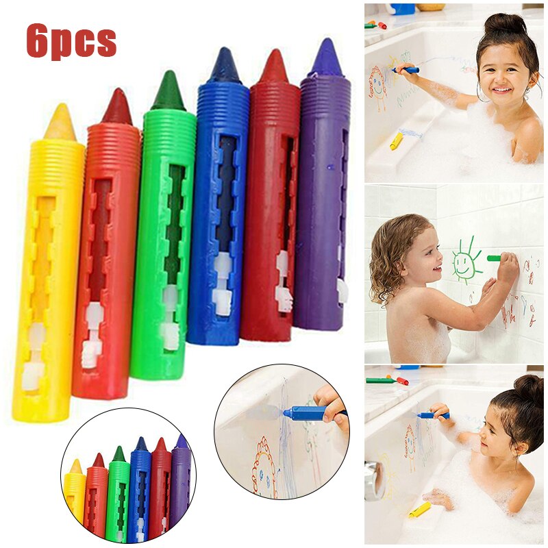 Washable Waterproof Crayons (6 Piece Set)